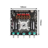 Amplificateur audio stéréo Newrj Xy-S220h Tda7498e 2.1 canaux Bt 5.1 avec caisson de basses 160Wx2+220W, carte amplificateur de puissance