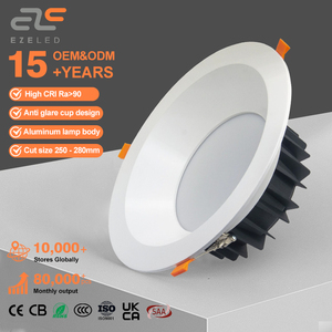 Downlight LED 30W encastré en aluminium, taille découpée 250-280mm, directement de l'usine, pour l'éclairage de projets de centres commerciaux et de restaurants - Product Image 1