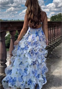 Completo da donna elegante due pezzi con fiocco e gonna ampia stampata, nuovo arrivo primavera 2026 - Product Image 5