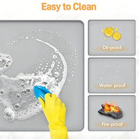 Tapis de protection en silicone ignifuge pour barbecue et foyer extérieur, échantillon gratuit
