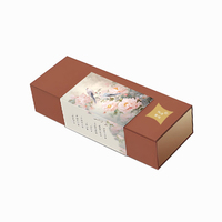 Coffret Cadeau de Luxe Thé Matcha avec Fermeture Magnétique Personnalisée en Carton Ondulé E, Matériaux Recyclés, Auto-érectible, Gaufrage Rouge, Boissons Énergisantes