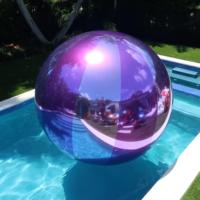 Ballon miroir géant gonflable Ballons de plage brillants Sphère flottante en PVC métallique Décoration de fête personnalisée Vente en gros OEM