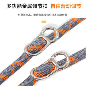 Grenz überschreitende neue reflektierende runde Nylon-Hunde leine mit Band dekoration Solid Pet Walking Supplies Großhandel auf Lager - Product Image 5