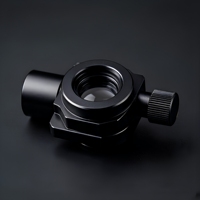 Boîtier de lentille optique en aluminium noir anodisé usiné sur mesure par CNC, pour système d'imagerie d'équipement laser
