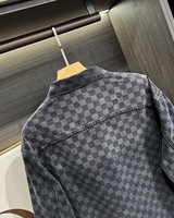 Veste en jean à carreaux de luxe Louis Vuitton Damier Fusion déstructurée pour homme – Pièce déclaration décontractée et habillée