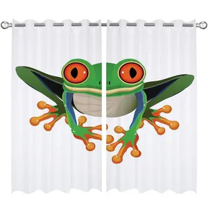 Großhandel Tier dekor, niedliche Illustration von Big Red Eyed Tree Frog auf 3D gedruckten Auto Vorhang Fenster