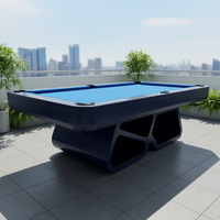 Table de billard haut de gamme personnalisée de 9 pieds en verre trempé avec poches en cuir et coussin en laine, table chinoise transparente en cristal