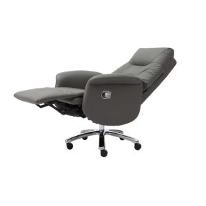 Sedia Direzionale Ergonomica in Pelle, Poltrona da Ufficio Regolabile con Schienale Alto per Dirigenti - Product Image 1