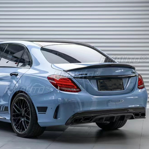 สปอยเลอร์หลังคาร์บอนไฟเบอร์สำหรับรถเบนซ์ C-Class Sedan W205 ปี 2015-2021 รุ่น C63s AMG PSM สไตล์สีดำเงา - Product Image 5