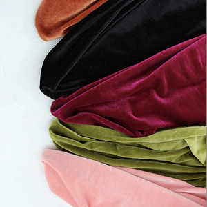 Cao Cấp Dệt Kim Căng Hàn Quốc Nhung Vải 93% Polyester 7% Spandex Da Thân Thiện Chống-Pilling Cho Trang Phục Dresses Nhà Dệt - Product Image 2