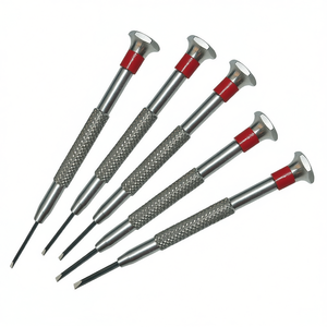 Jeu de tournevis de précision Stanley 5 pièces avec poignée rouge pour la réparation électronique - Product Image 2