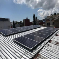 Système de montage solaire réglable pour projets photovoltaïques sur toitures métalliques industrielles, composants AL6005-T5 SUS304, conception modulaire étanche