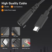 10 metros 20V 100W USB tipo C a DC 5521 extensión de carga de energía PD Cable disparador para Starlink Mini reemplazo