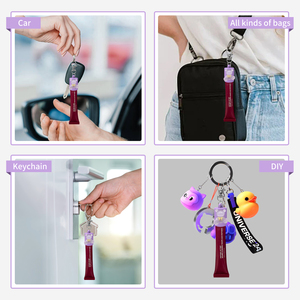 Accessoires de porte-clés en silicone, support portable et durable, compatible avec le rangement des gloss et des baumes - Product Image 6