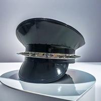Chapeau de capitaine noir verni à longues pointes cloutées, style punk gothique, pour fêtes, vente en gros