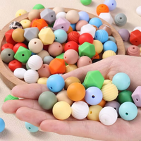 Venta al por Mayor de Fábrica, Cuentas de Silicona de Grado Alimenticio Libres de BPA de 9 mm, 12 mm y 15 mm para Mordedores de Bebés