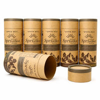 Emballage personnalisé en tube de papier biodégradable de qualité alimentaire pour le thé, le café, les épices en poudre, conteneur en carton cylindrique