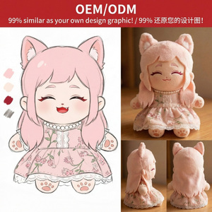 Fabricante de Peluches Personalizados, MOQ Bajo, Lindas Pantuflas de Peluche de Dibujos Animados con Orejas de Hoja Llorona, Mercancía de Cultura Misteriosa - Product Image 2