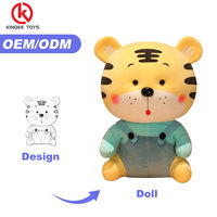 Peluche Tigre Personnalisée à Suspendre 23cm, Super Douce en Coton PP, Décoration de Pâques pour Garçons, Service de Logo Personnalisé