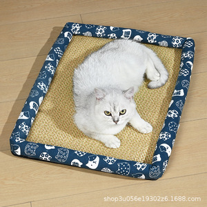 Summer pet cooling bed, <b>cat</b> bed, dog bed, all-season rattan cooling <b>mat</b>, breathable and cooling, washable sleeping product - Product Image 3