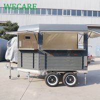WECARE Remorque de rue mobile pour vente de nourriture, mini camion de restauration, chariot de café, de jus, de bière, de cocktails et de snacks à vendre