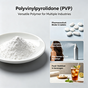 Polyvinylpyrrolidone (PVP) 99% Min |   Polymère hydrosoluble multi-grades K30/K90 de qualité alimentaire/cosmétique (CAS 9003-39-8) - Product Image 4