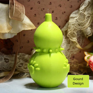 Production de masse en usine TPR Green Gourd-Shaped Pet Toys 12.5 cm Dog Interactive Chew Toys - Product Image 1