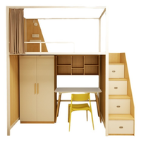 Lits superposés modernes en métal réglables pour la vente en gros – Idéaux pour les gîtes, hôtels, dortoirs scolaires – Ensembles lit-bureau combinés, superposés, une pièce