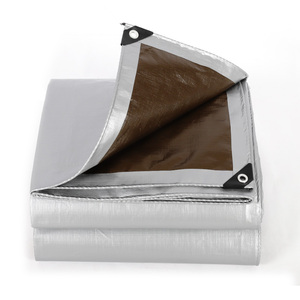 Nhà Máy Instock 2M 140gsm Cắm Trại Tarp Không Thấm Nước Tarps Vải Bạt Mưa Mặt Trời Bảo Vệ Bìa Cho Ngoài Trời Xe Tải Pickup Sử Dụng - Product Image 2