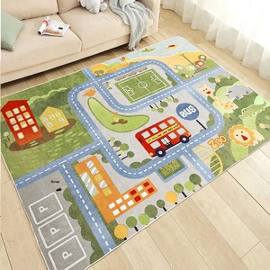 <strong>Childrens</strong> 3D Printed Polyester Carpet City Car Track Play <strong>Mat</strong> Cartoon Early-Learning <strong>Floor</strong> Rug Living Room Bedroom Baby <strong>Mat</strong> - Product Image 4