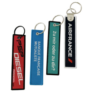 <span class=keywords><strong>2025</strong></span> nóng bán cá nhân máy bay hàng không thẻ móc chìa khóa vải tùy chỉnh đôi bên Logo dệt Keychain máy bay phản lực <span class=keywords><strong>tag</strong></span> - Product Image 2