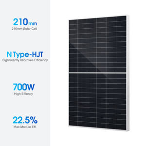 Panneaux solaires monocristallins Hjt en silicium noir 210 mm 132 cellules 600W 620W 630W 640W 650W 700 Watt Module photovoltaïque Pv - Product Image 2
