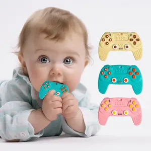 新设计感官婴儿出牙玩具硅胶食品级出牙玩具硅胶婴儿遥控出牙