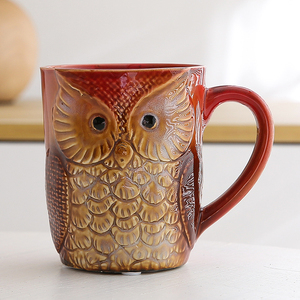 ชุดถ้วยเซรามิคลายนกฮูกขนาดเล็ก - Product Image 5