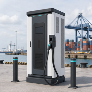 สถานีชาร์จรถยนต์ไฟฟ้าแบบเร็วพิเศษ 40kW-120kW ดีไซน์ความจุสูงแบบรวมในตัว รองรับ CCS2 OCPP กำลังไฟสูง - Product Image 3