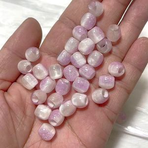 5mm Büyük Delikli <span class=keywords><strong>Aurora</strong></span> 10mm Varil Ara Boncuk DIY Bileklik Anahtarlık Paracord Araba Anahtarlığı El İşi Aksesuarları için - Product Image 5