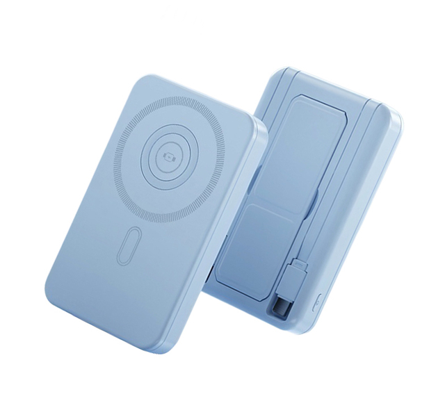 10000mAh Fast Charging Wireless Power Bank with LED Display Phone Holder Type-C Input Li-Polymer Battery