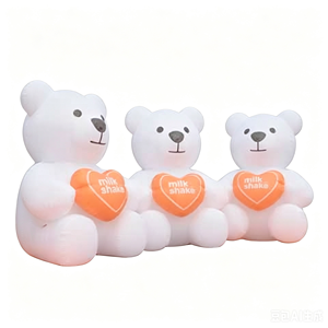 Modello Gonfiabile Gigante a Forma di Orso, Gonfiabili Pubblicitari per Esterni, Mascotte Orso Bianco in PVC per Promozione del Marchio e Decorazione Eventi - Product Image 1