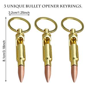 Abrebotellas creativo personalizado manga bala abridor de cerveza de Metal llavero abridor de botellas divertido dorado - Product Image 2