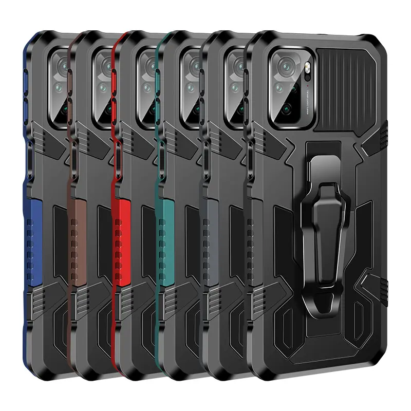 Note 10 note 10s phone case, Armor belt clip Magnetic holder mobile Phone back cover Case For Xiaomi Redmi Note 10 4G version