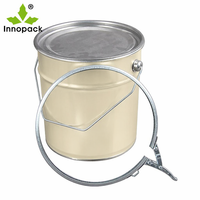 Fabricant de seaux métalliques de 5 L, vente en gros de seaux à peinture ronds en tôle avec couvercle à anneau de verrouillage