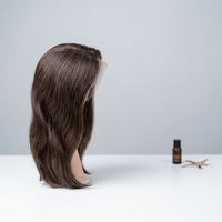 Toupet en cheveux humains vierges non traités 100% alignés sur les cuticules, base en peau fine, PU Toper, remplacement capillaire en poly