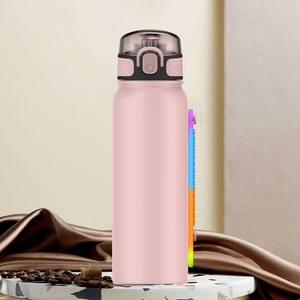 SilverJet Stainless Steel <b>Vacuum</b> Flask 550ml Dual Wall Insulated <b>Portable</b> For Outdoor Travel With Elastic Strap - Product Image 2