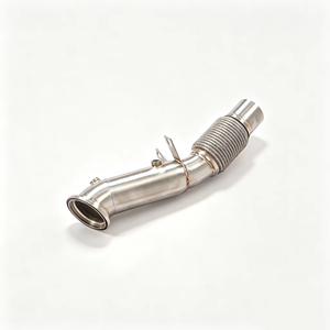 ท่อดาวน์ไปป์ FlowTech T304 สแตนเลสขัดเงาสำหรับเครื่องยนต์ BMW B48 N20 รุ่น F10 F22 F23 F30 F31 F32 F33 F34 F36 228i 320i 328i 428i - Product Image 1