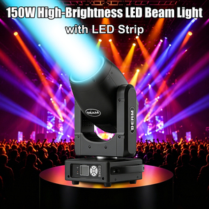 Luz Móvil LED de 150W con Efecto Beam, DMX512, Mini Cabeza Móvil con Prisma para Bodas, DJ, Discotecas, Conciertos y Fiestas - Product Image 2