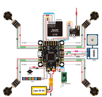 Contrôleur de vol SpeedyBee F7 AIO STM32F722 MCU avec double BEC 3-6S LiPo et capteur de courant 200A pour FPV