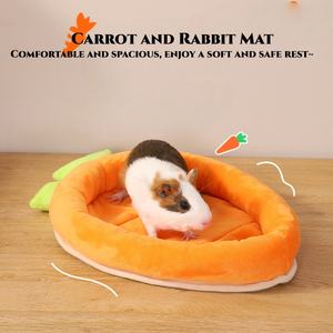 햄스터 둥지 따뜻한 면 소재 조립형 당근 모양 글라이더 황금햄스터 아늑한 잠자리 토끼 쥐 소형 애완동물 겨울 용품 - Product Image 4