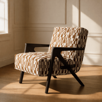 Fauteuil de détente en teck massif de luxe au design moderne et écologique, dossier inclinable, pour salon, bureau à domicile, chambre à coucher