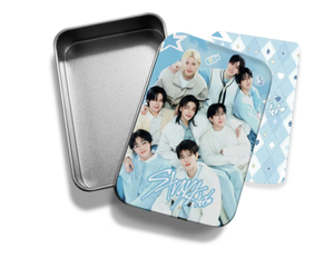 Enlace Total |   Caja de Metal Kpop con 30 Tarjetas Lomo Impresas en Alta Definición de Corea, Stray Kids/Baby Monster/Twice, Manualidades de Papel - Product Image 1