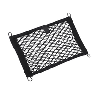 Filet de rangement noir élastique et extensible réglable pour accessoires intérieurs de voiture, SUV, camions, filet de coffre avec crochets, filets en plastique découpables